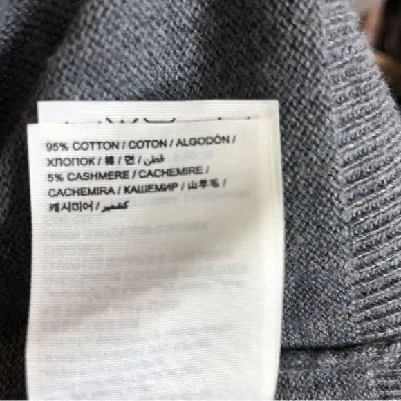 SUPERDRY Grey Pullover Cashmere Blend Melange‎ Sweater Size Large - Picture 7 of 8